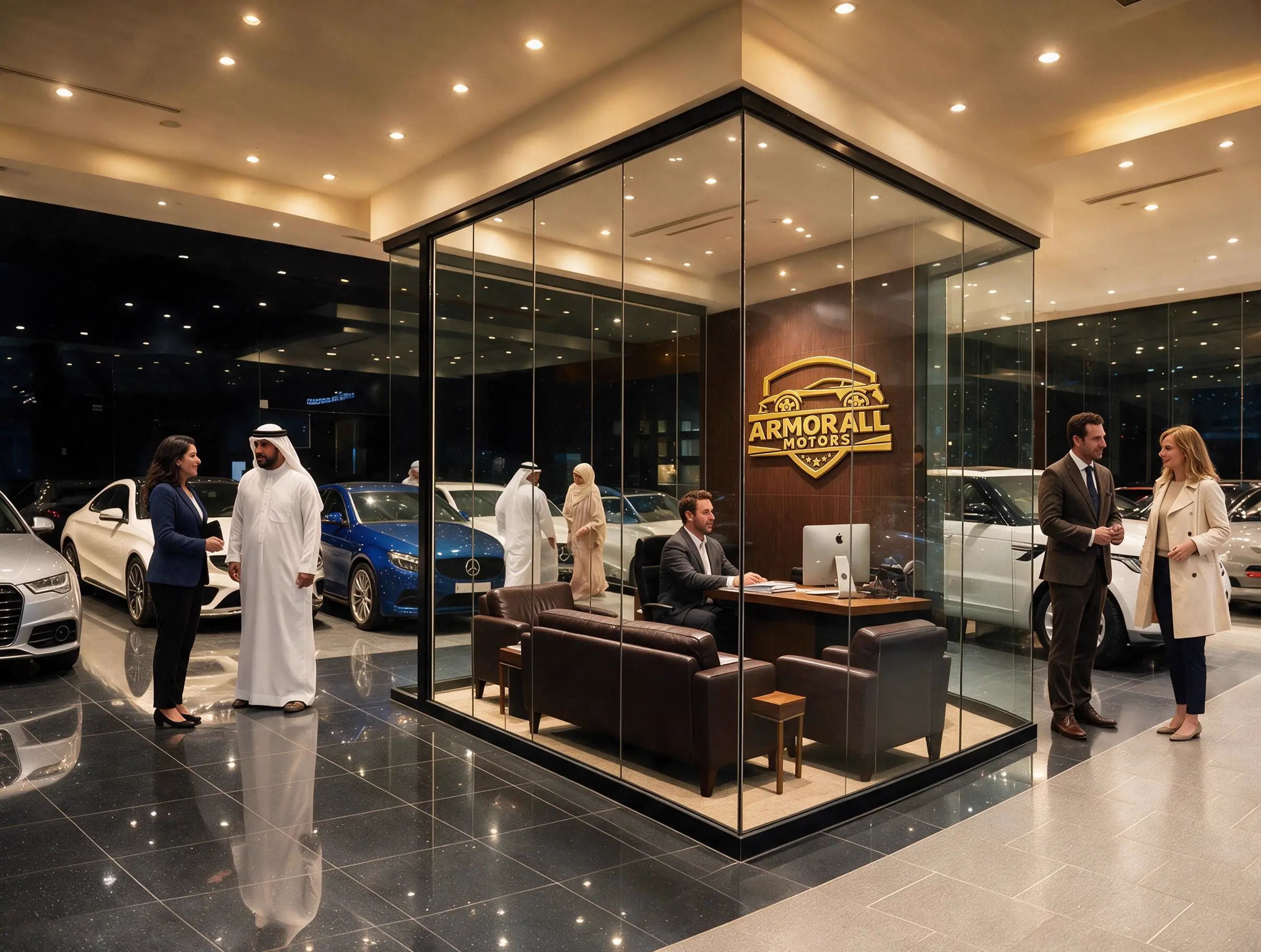 The ARMORALL MOTORS team on the showroom floor